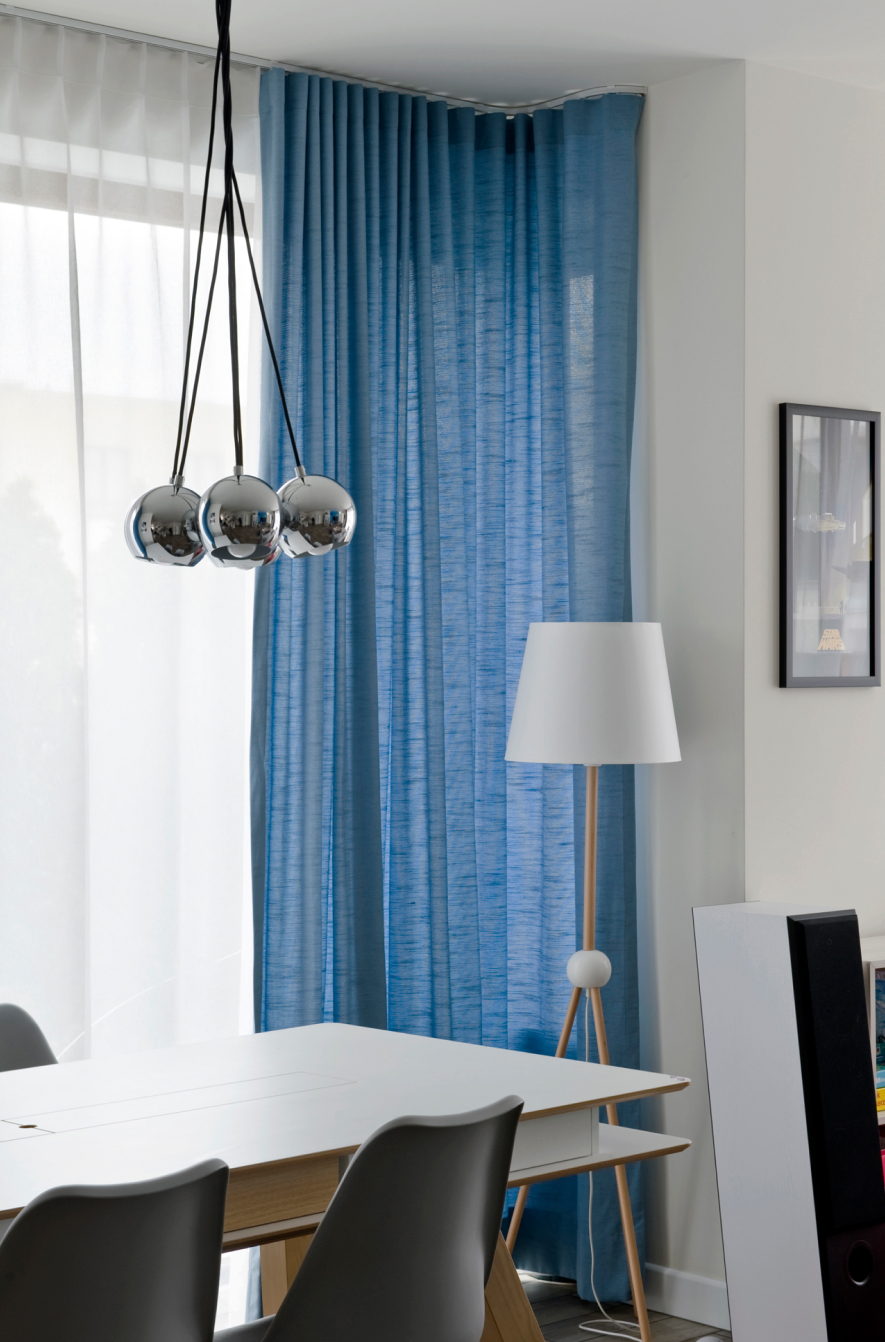 Zasłony na systemie falowym